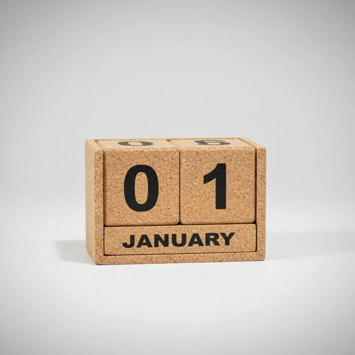 Perpetual Cork Desk Calendar | The Bamboo Bae