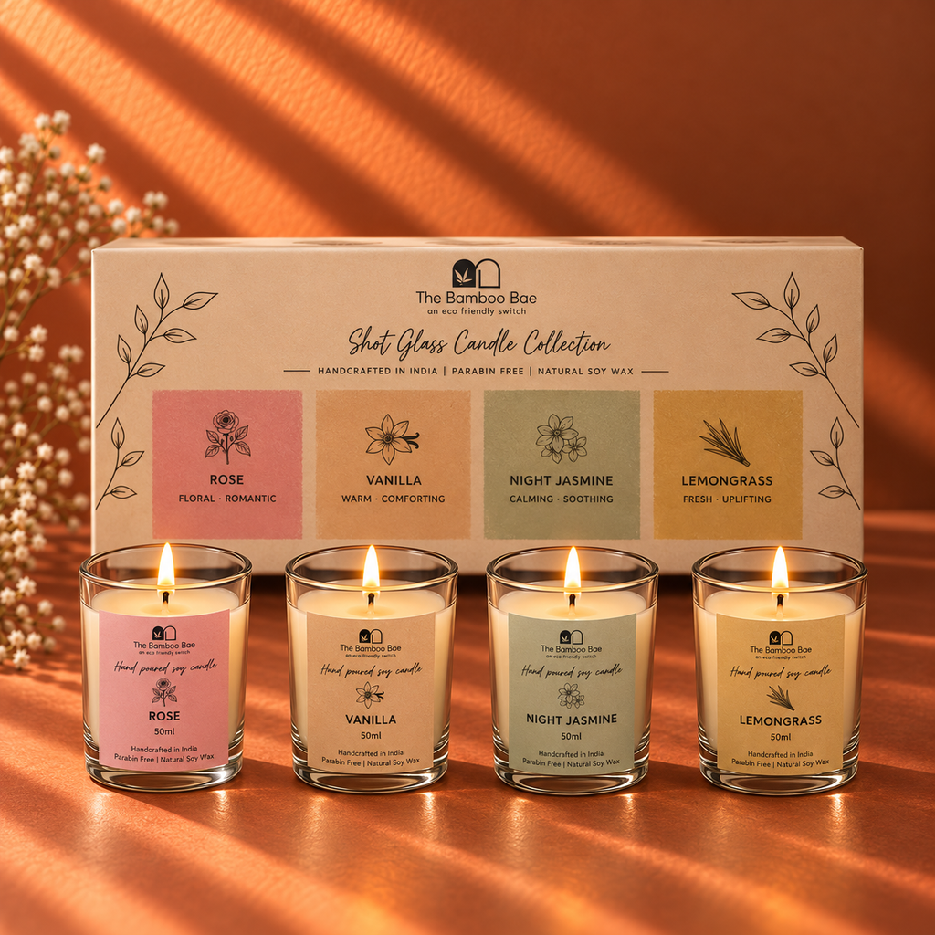 Shot Glass Candle Festive Gifting Combo - Pack of 4