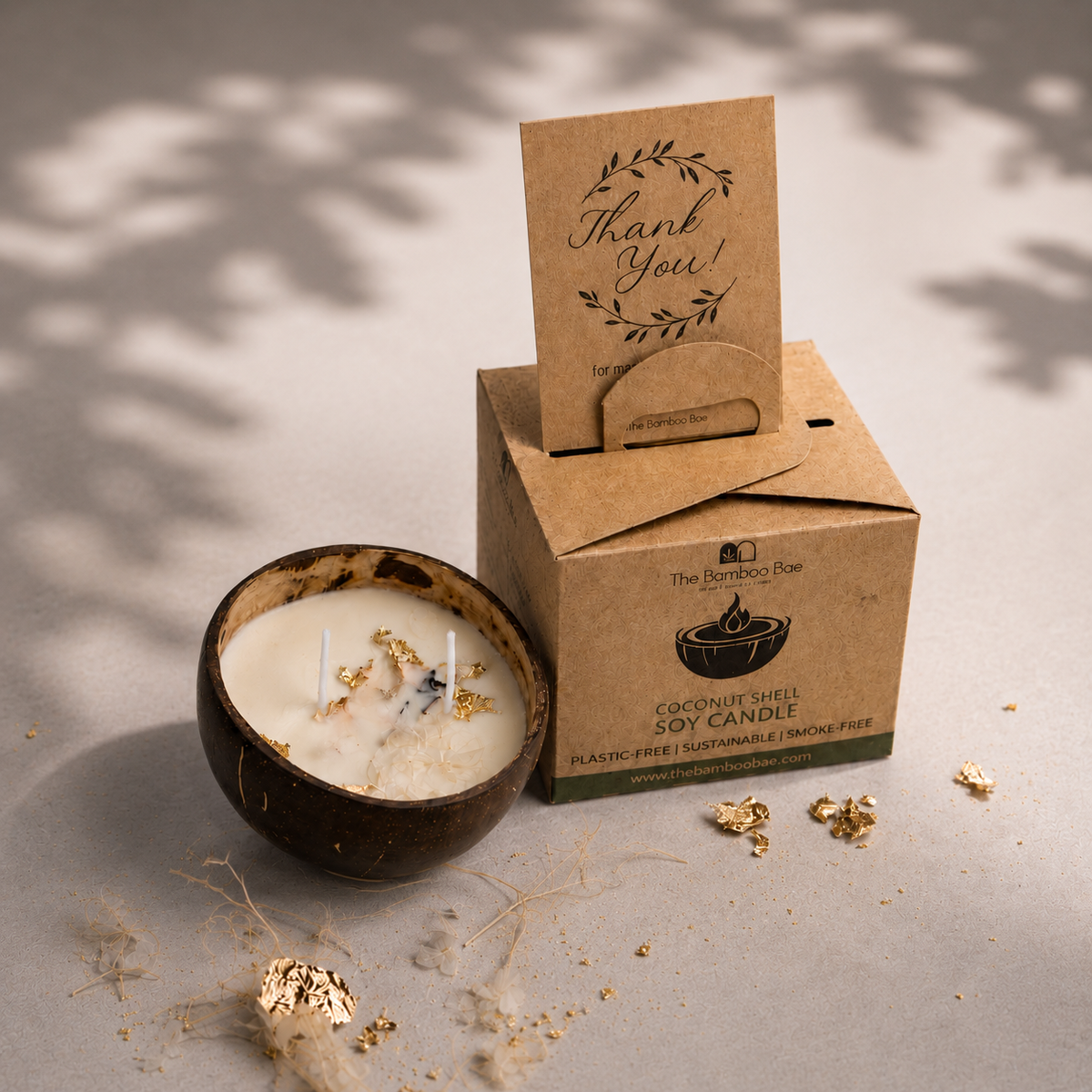 Handcrafted Coconut Shell Soy Wax Candle