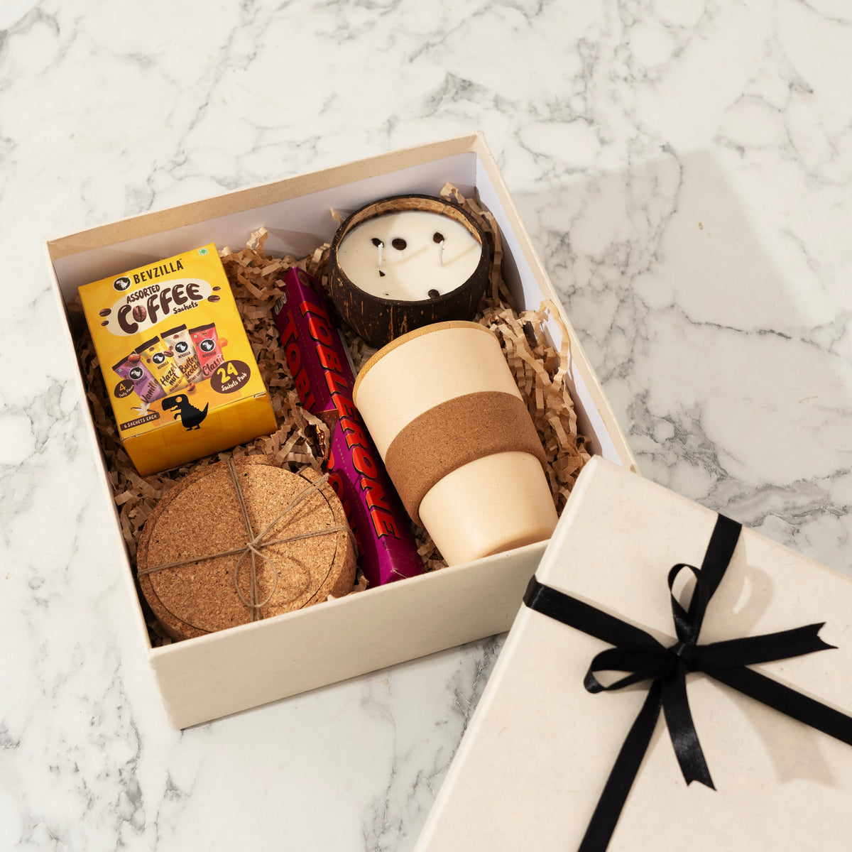 Coffee & Candle Festive Gifting Set by The Bamboo Bae