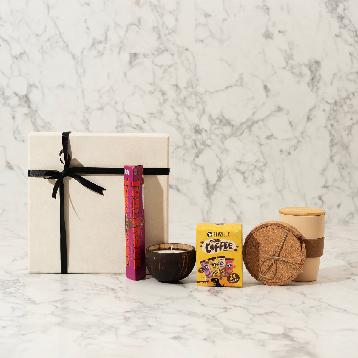 Coffee & Candle Festive Gifting Set by The Bamboo Bae