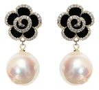 Black rose earrings Latest Korean design