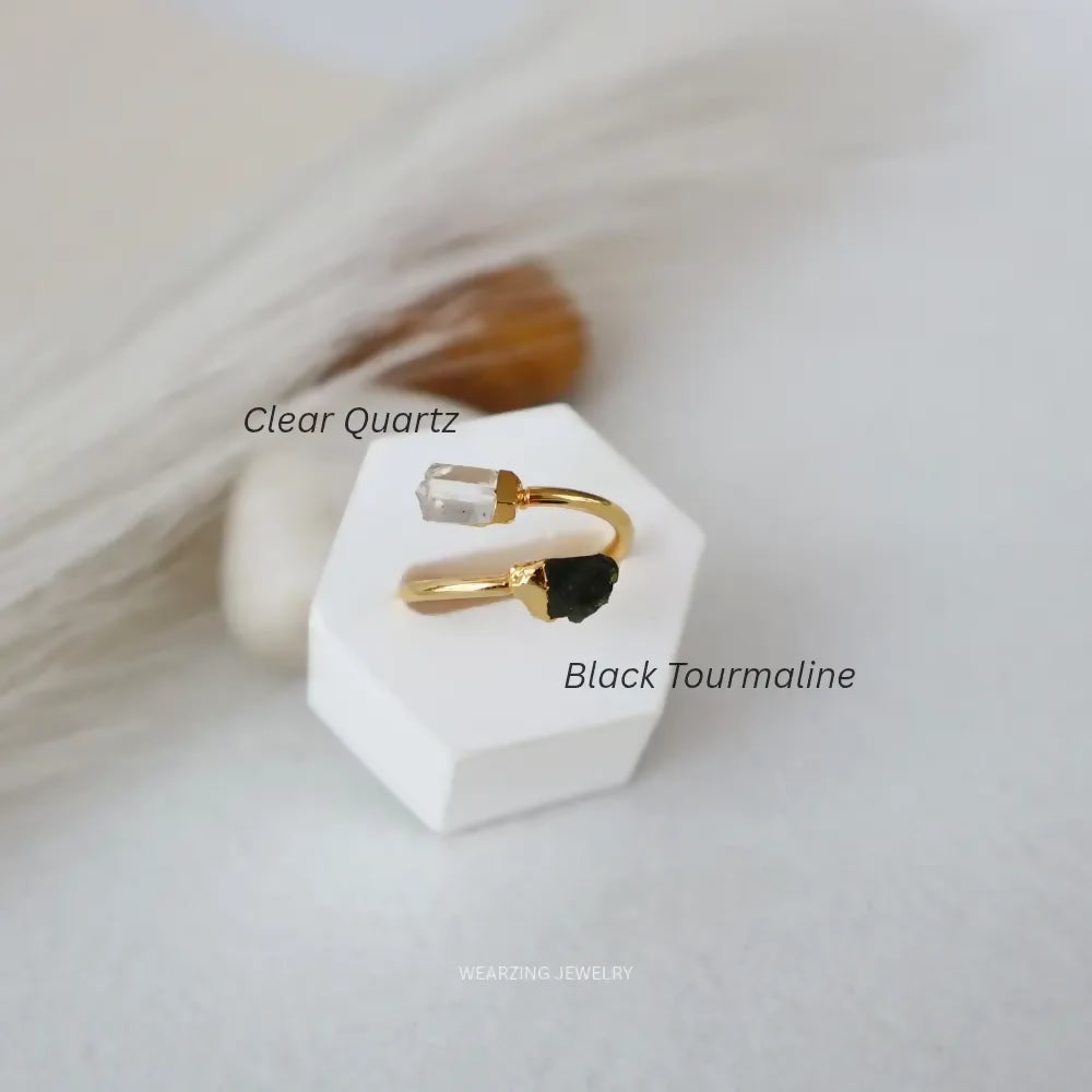 Twin Flame Crystal Ring