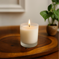 Eco Friendly Gifting – Pure Essence Frosted Glass Candle – The Bamboo Bae