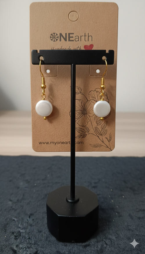 #13 - Coin Baroque Pearl Earrings