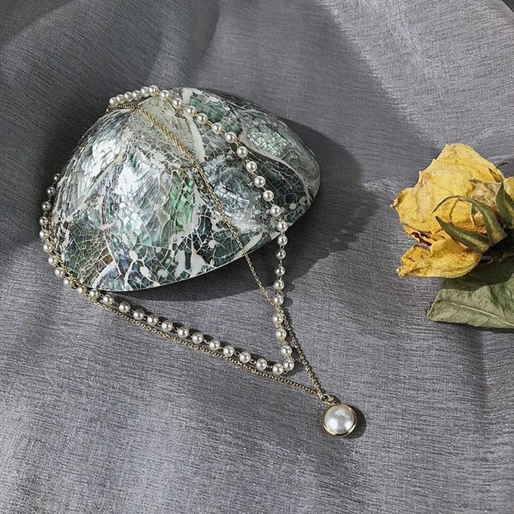Double layer handmade pearl Necklace