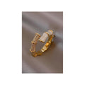 Party wear Adjustable Finger ring for womenMaterial:- Zircon and AlloyColour:- Gold