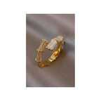 Party wear Adjustable Finger ring for womenMaterial:- Zircon and AlloyColour:- Gold