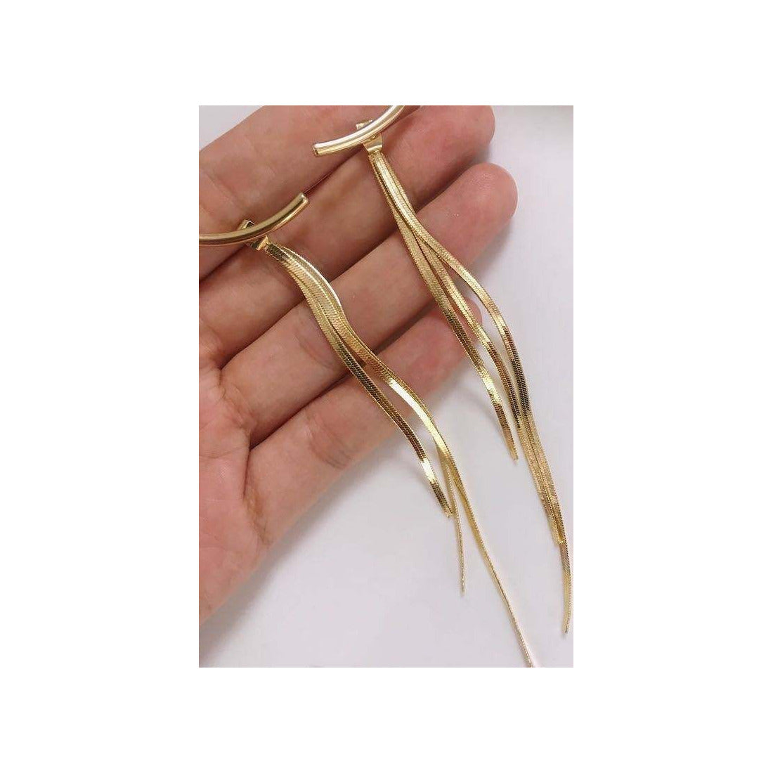 Long tassel party wear Korean Earrings