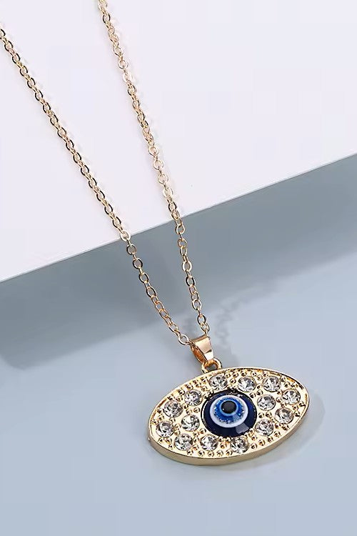 Evil eye neck chain