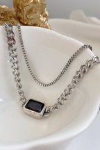 Double layer hip hop necklace