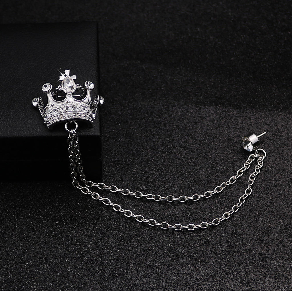 Crown shape brooch Unisex style, Anti Tarnish material