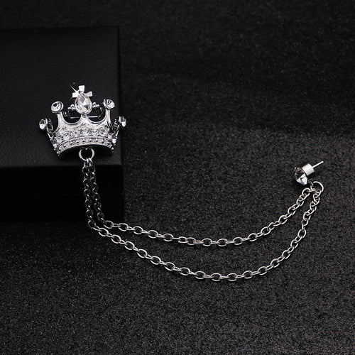 Crown shape brooch Unisex style, Anti Tarnish material