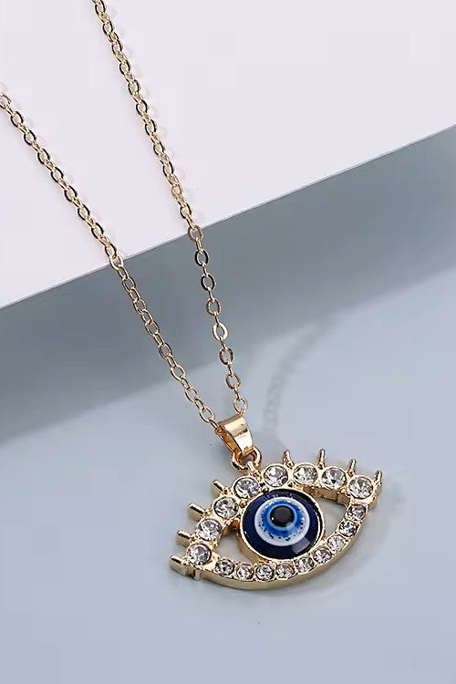 Evil eye neck chain