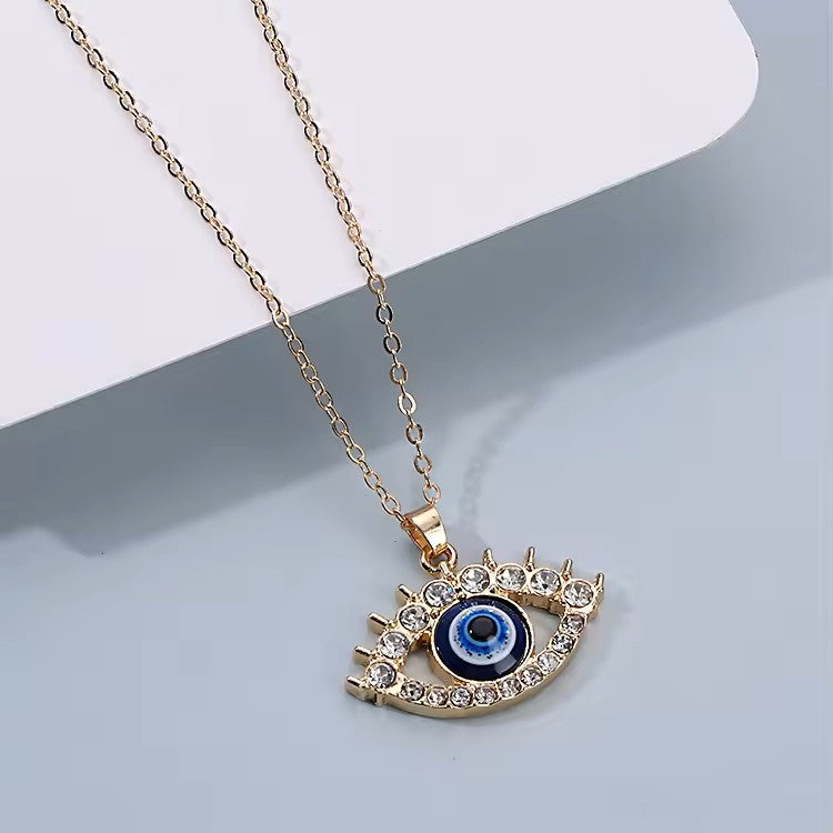 Evil eye neck chain