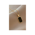 Elegant geometric shape black neck pendent