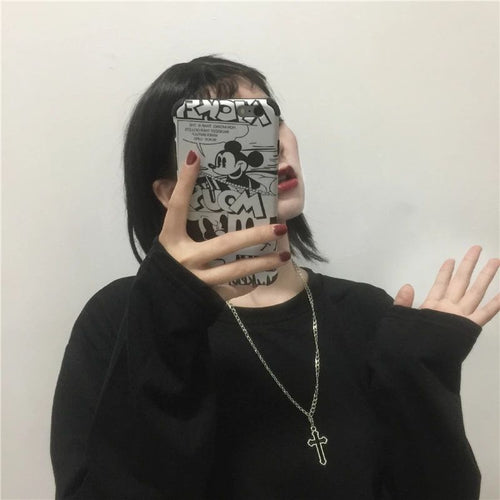 Cross necklace with thick chain Unisex style for both Men's and womenMaterial ;- Alloy zincColor :- Silver