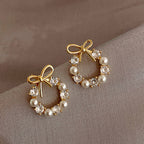 Crystal pearl Studs