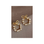 Crystal pearl Studs