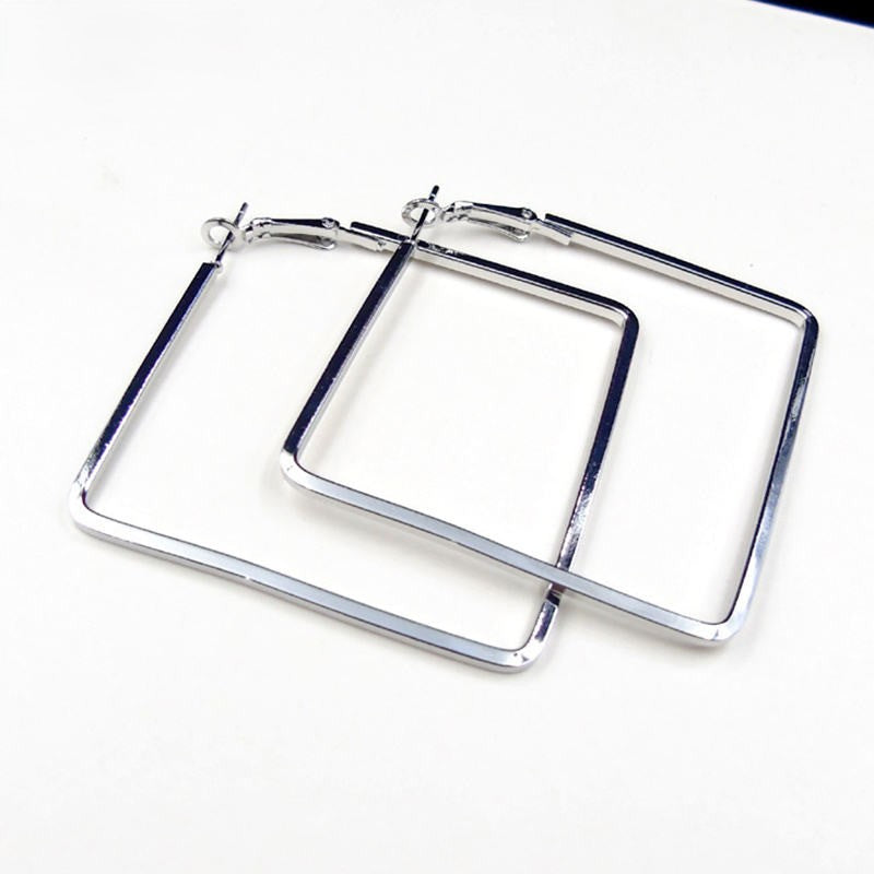 Square shape oversized Earrings