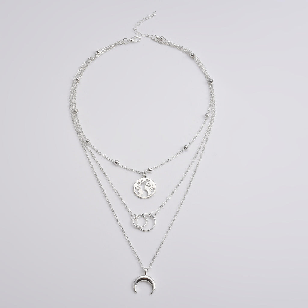 Three layer Earth Necklace for women