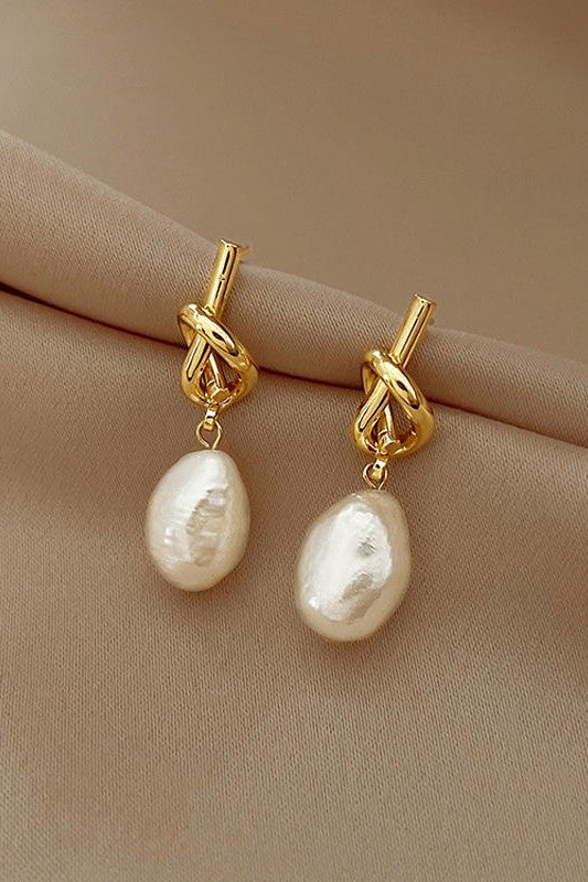 French design Pearl Earrings for women