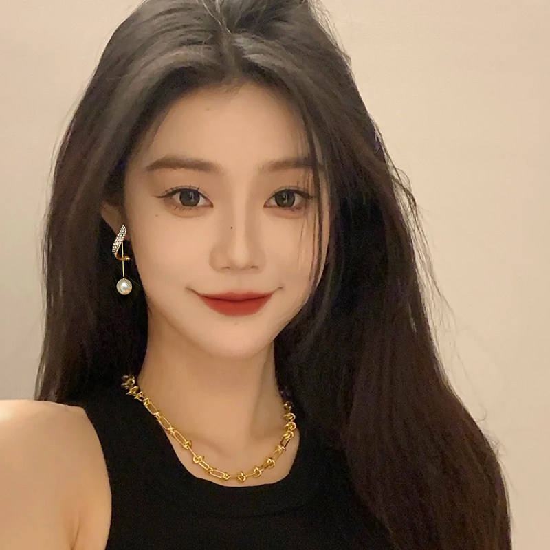 Celebrity Style pearl tassel Earrings