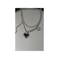 Double layer heart love chain Necklace