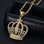 Hip hop style Crown Necklace for Men's