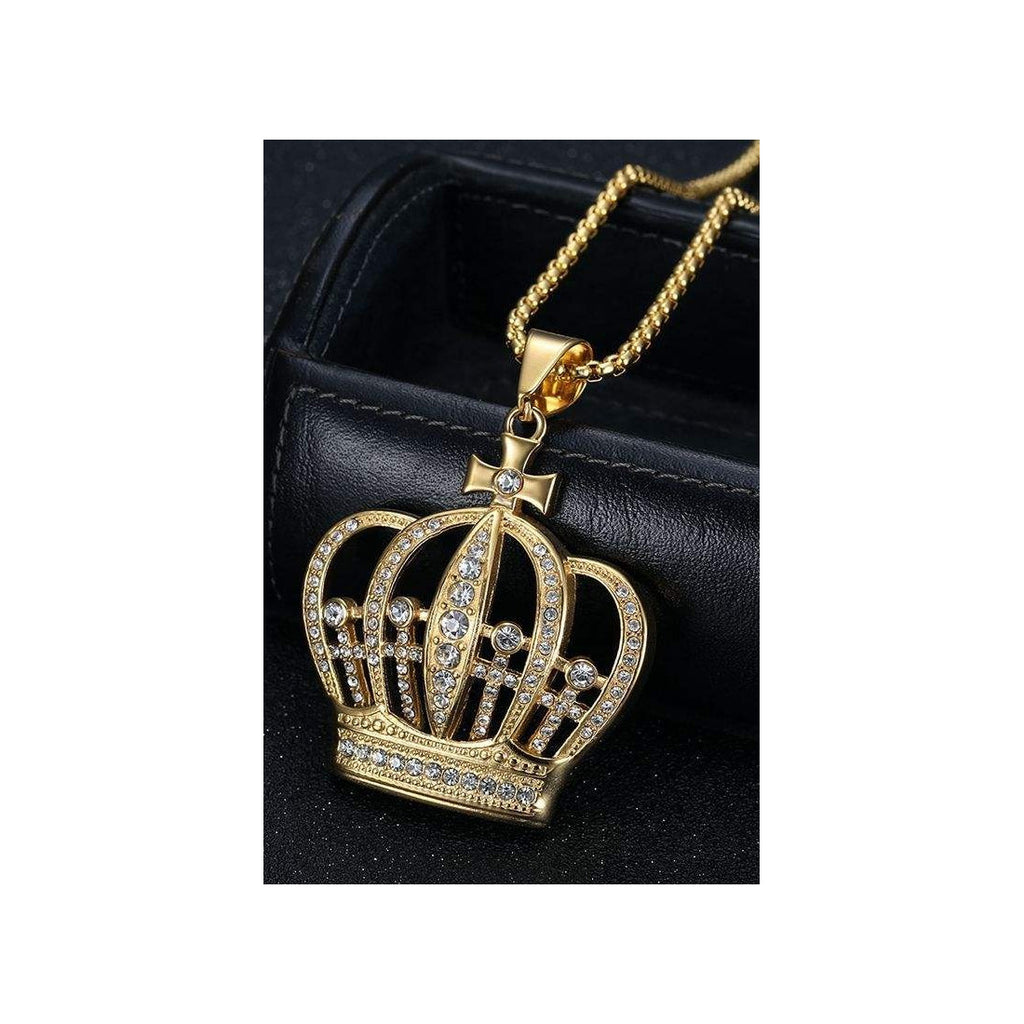 Hip hop style Crown Necklace for Men's