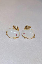 Rabbit shape ear studs
