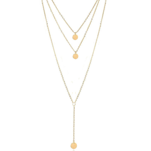 3 layer chain necklace for women