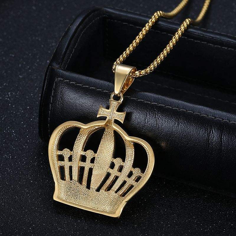 Hip hop style Crown Necklace for Men's
