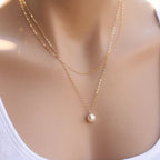 Double layer pearl Necklace for women