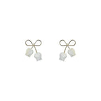 Flower ear studs for women