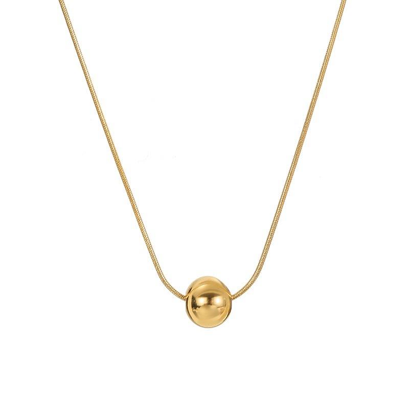 Classic simple ball pendant necklaceMaterial:- Alloy coperColor :- Gold