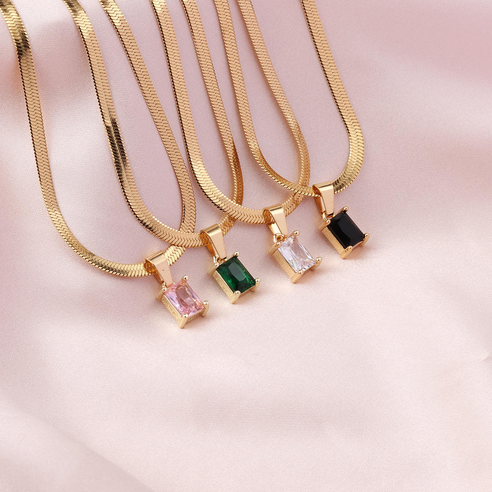 Stainless steel material Gold plated necklace