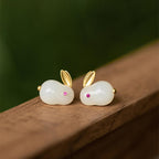 Rabbit shape ear studs