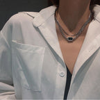 Double layer hip hop necklace