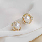 Floral zircon pearl Ear studs, Exclusively launchColor specifications :- goldenReady stock available