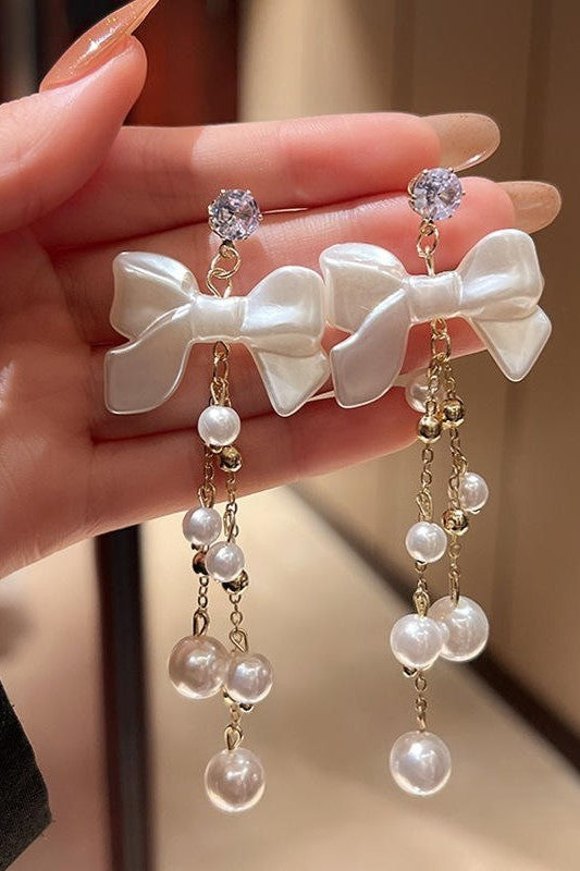Long Pearl Earrings for Women