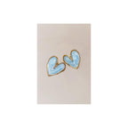 Heart shape Studs for womenAnti tarnish materialColour:- Blue and purpleMaterial:- Alloy Zinc