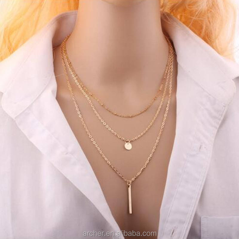 Multilayer  vintage  neck chainColor specification :- silver,  golden