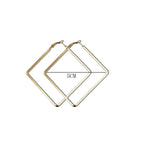 Square shape oversized Earrings