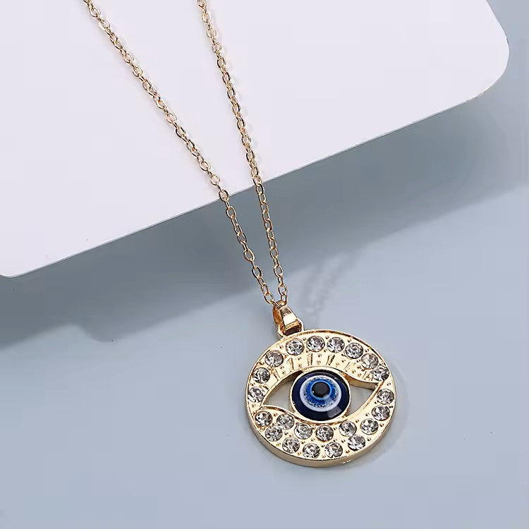 Evil eye neck chain