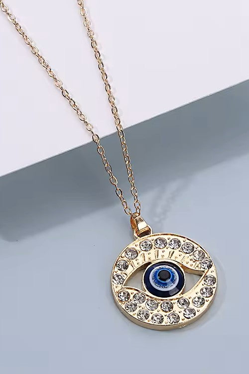 Evil eye neck chain
