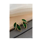 Leaf ear studs for women