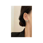 Bow shaped ear studs for women