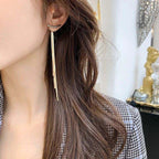 Long tassel party wear Korean Earrings