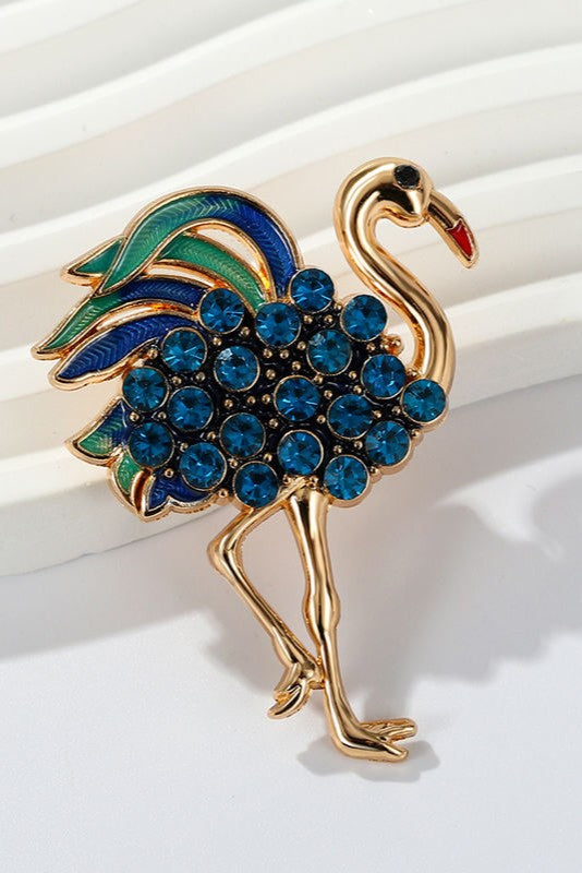 Flamingo shaped Brooch
